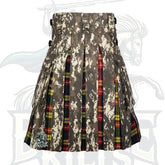 Digital Camo Buchanan Tartan Hybrid Kilt – Premium Scottish Utility Wear